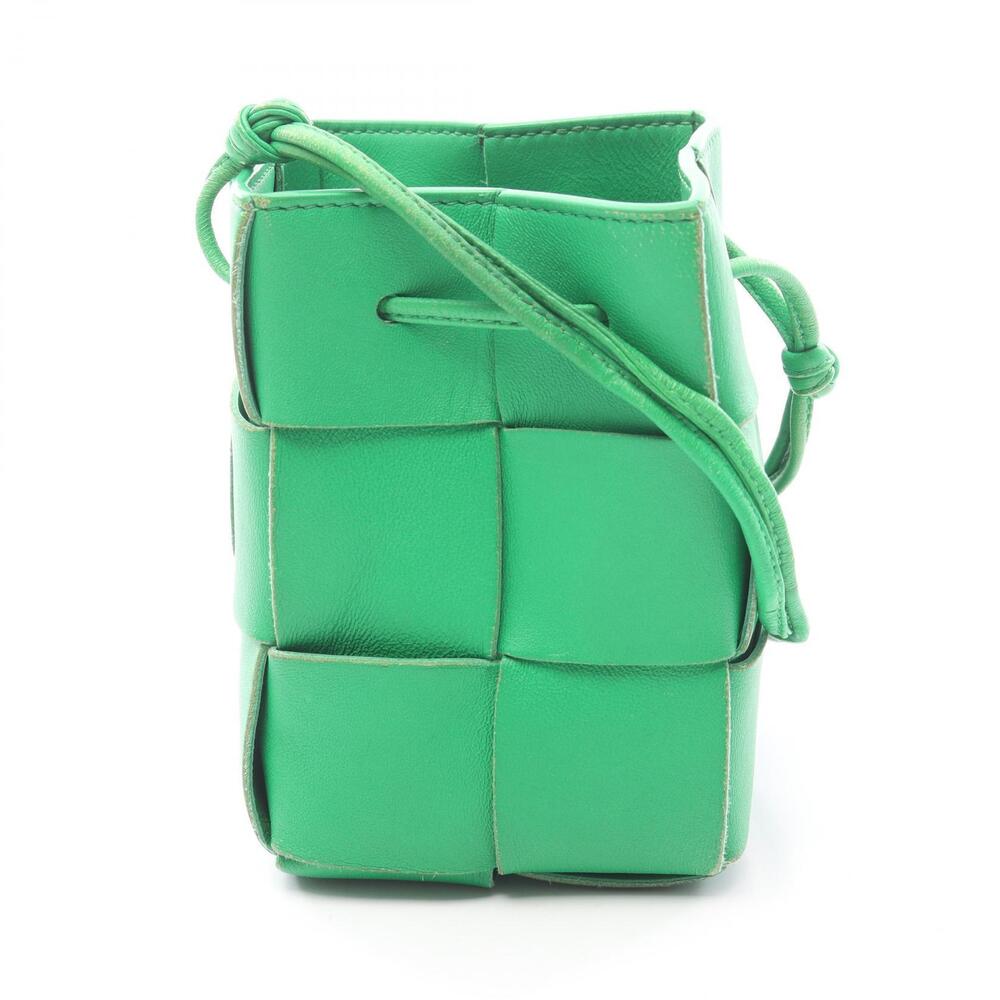Bottega Veneta Cassette Crossbody Shoulder Bag Leather Green